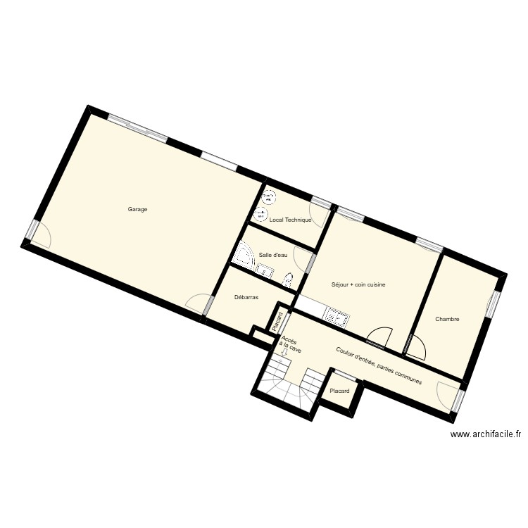 20 minage. Plan de 6 pièces et 109 m2