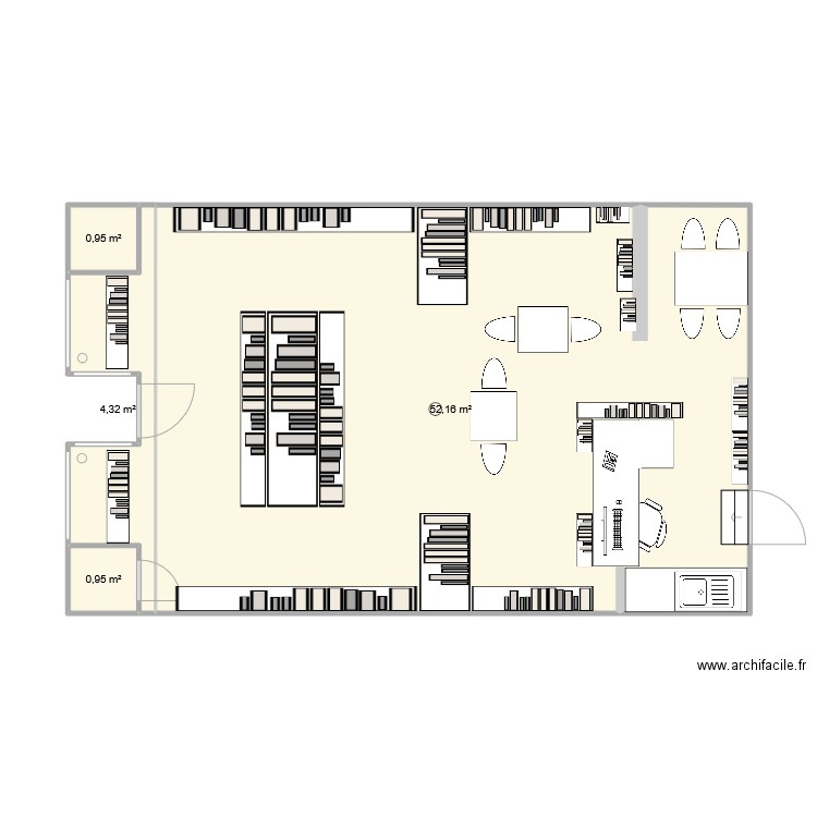 ludobulles. Plan de 4 pièces et 58 m2