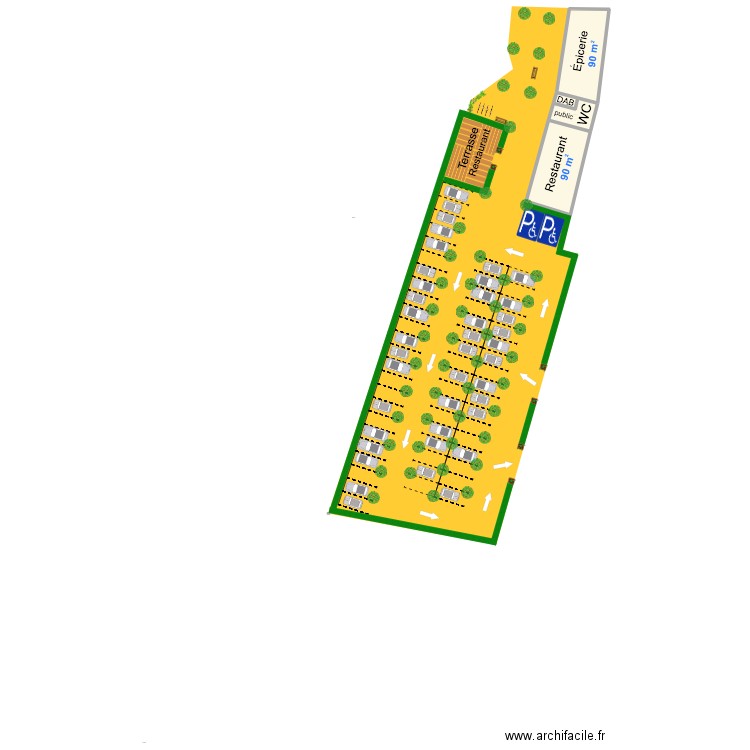 jardin 41. Plan de 4 pièces et 208 m2