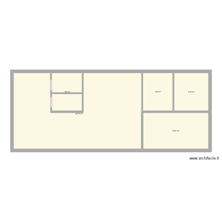 Grenier. Plan de 5 pièces et 101 m2