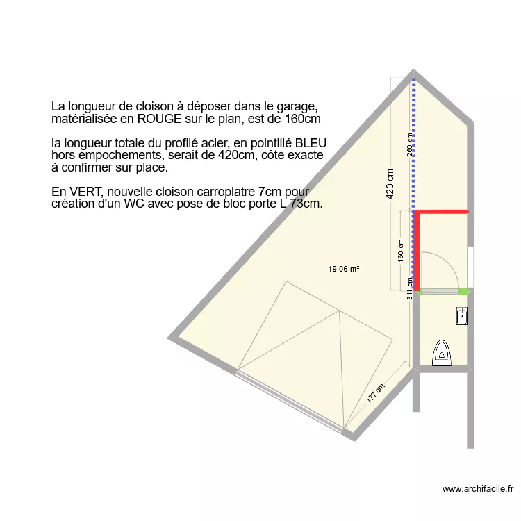 257 Forbin Buanderie. Plan de 