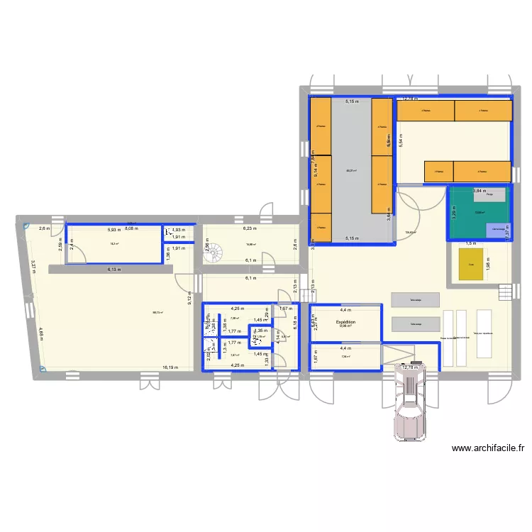 fromagerie V5. Plan de 