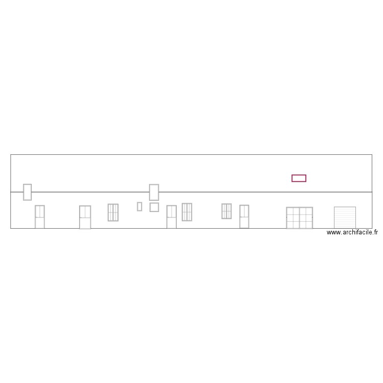 Façades. Plan de 2 pièces et 160 m2