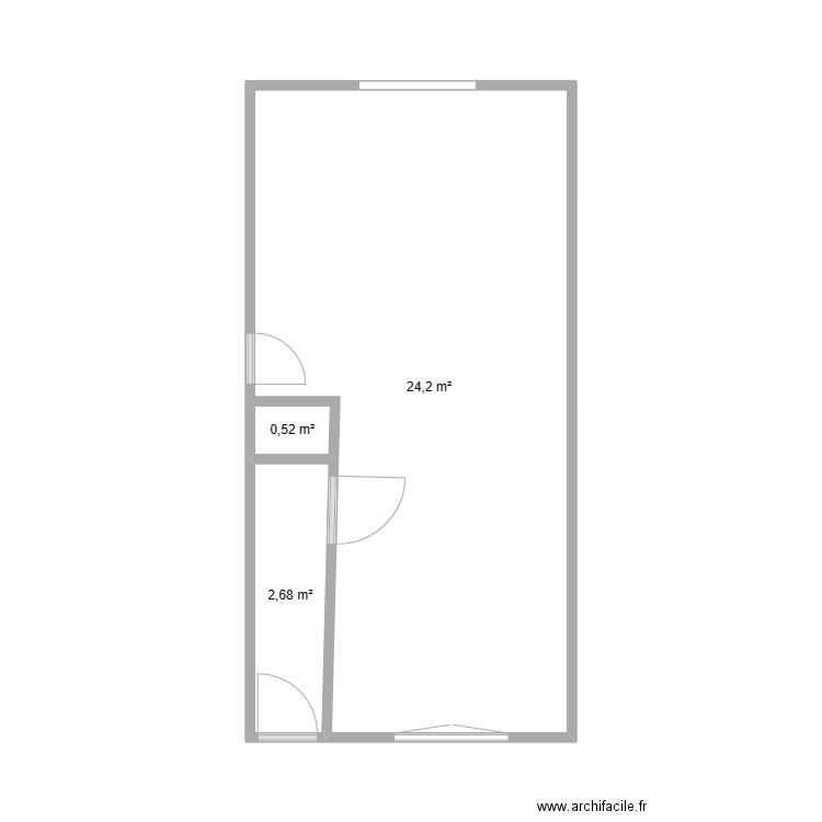 Bos - réno partielle - St Andre lez Lille. Plan de 6 pièces et 46 m2