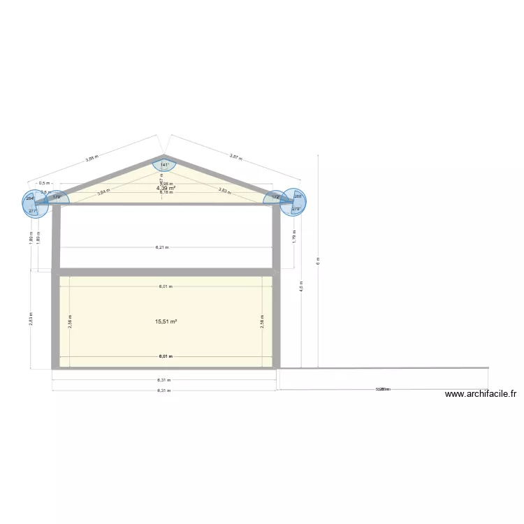 extentionzacrecours1. Plan de 3 Pièces et 45 m² extentionzacrecours1. Plan de 3 Pièces et 45 m²