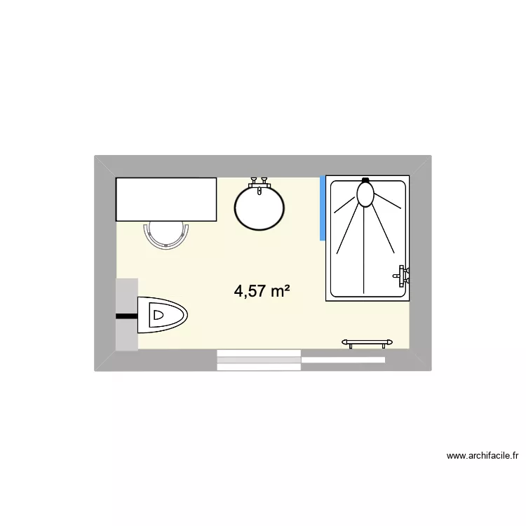Walk-in Bathroom - v2. Plan de 