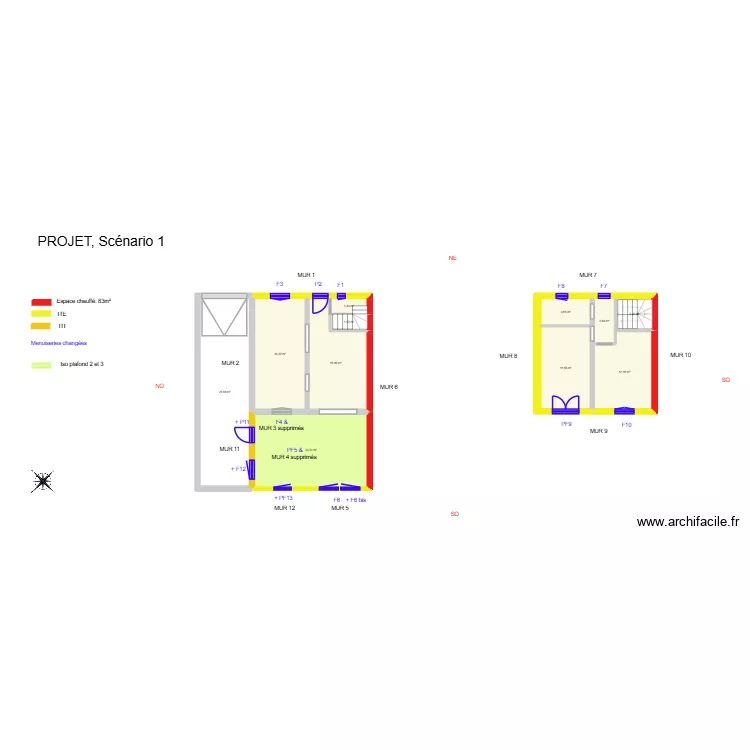 DUPUY_ Projet. Plan de 11 et 119 m² DUPUY_ Projet. Plan de 11 et 119 m²
