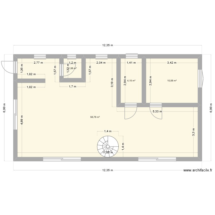 allos2. Plan de 8 pièces et 178 m2