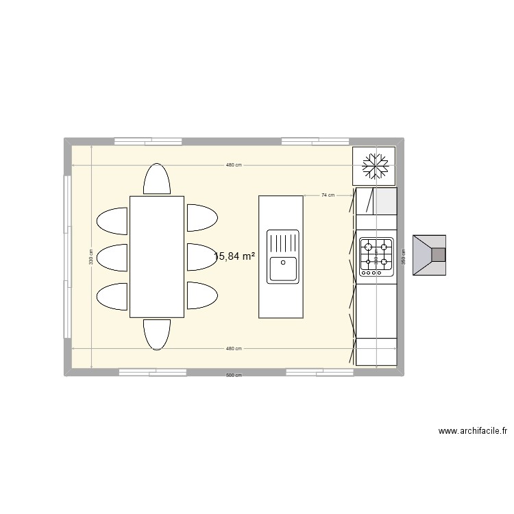 cuisine huahine. Plan de 0 pièce et 0 m2