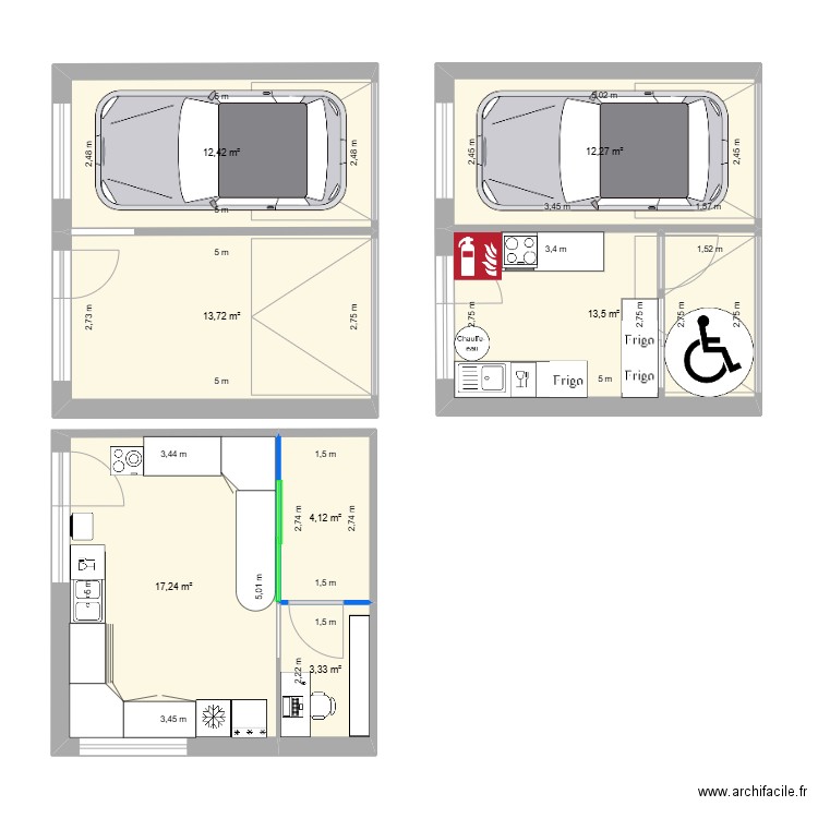 Travaux_Garage_PC-2025. Plan de 7 pièces et 77 m2