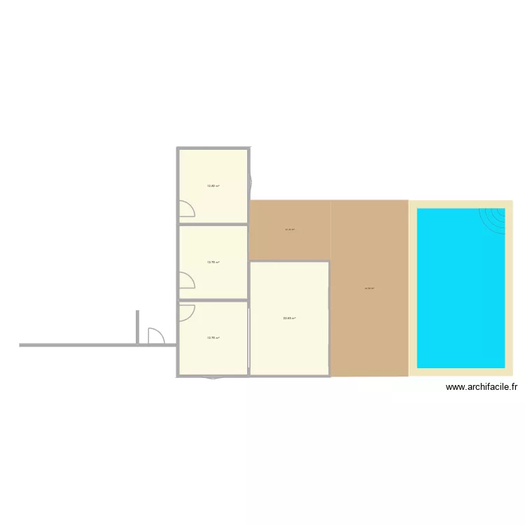 Roumagne véranda 2. Plan de 4 Pièces et 61 m² Roumagne véranda 2. Plan de 4 Pièces et 61 m²