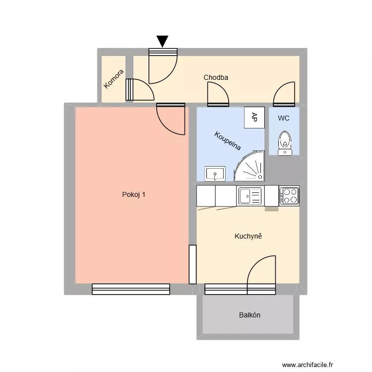 Kosmonautů 1318, byt 33. Plan de 12  et 162 m²