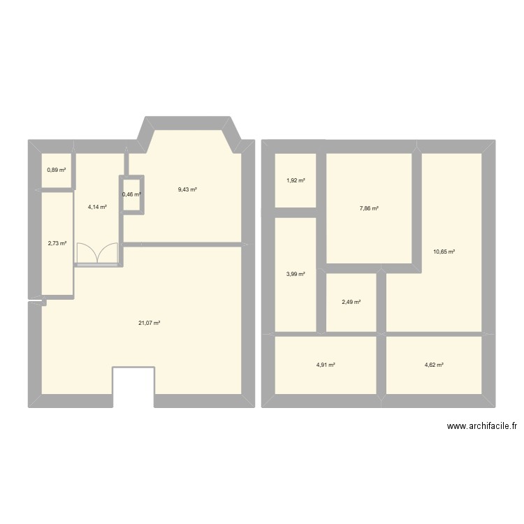 MAISON pomme2pain. Plan de 13 pièces et 75 m2