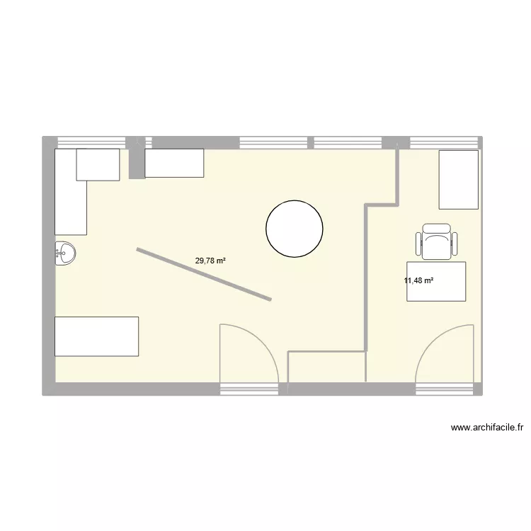HDJ 4. Plan de 2 Pièces et 41 m² HDJ 4. Plan de 2 Pièces et 41 m²