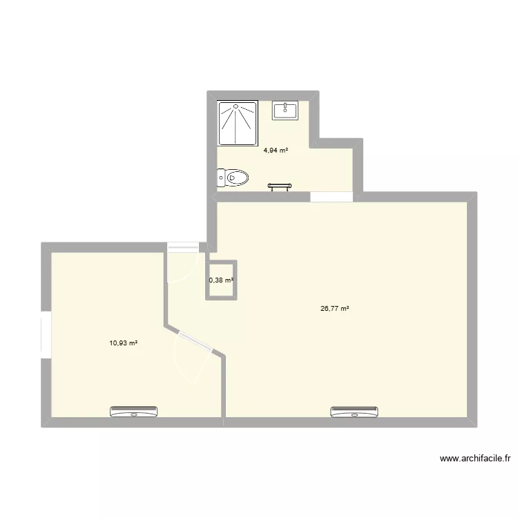 Lubin 4. Plan de 4  et 43 m²