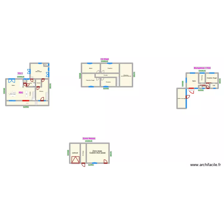 La B&eacute;nisson-Dieu (42). Plan de 21  et 372 m²