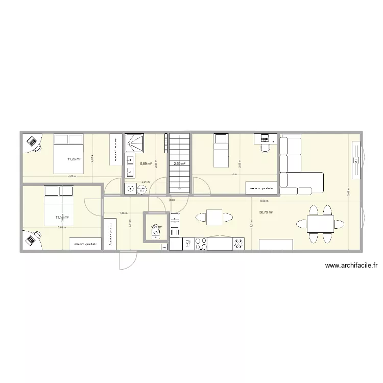 Doudeville APT 1 RDC . Plan de 