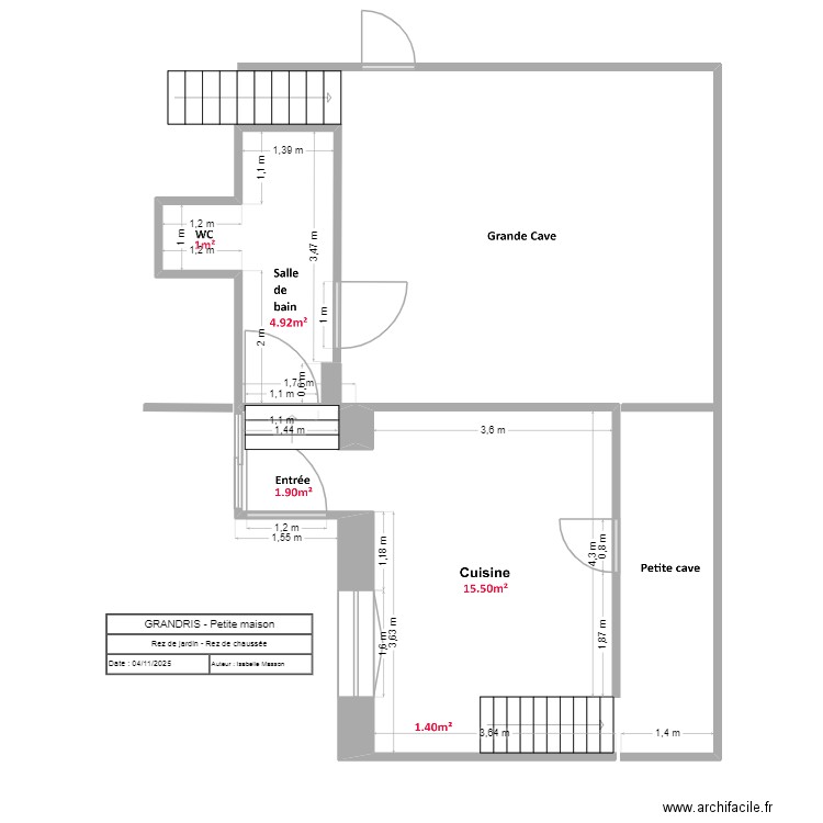 Petite maison - RDC. Plan de 0 pièce et 0 m2