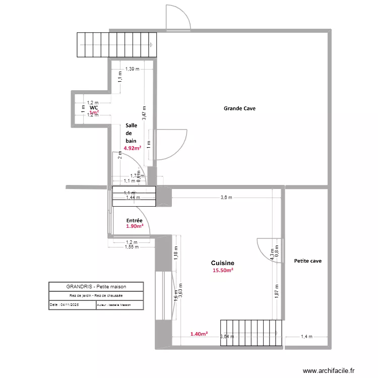 Petite maison - RDC. Plan de 