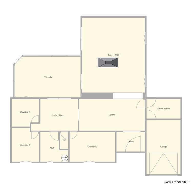 maison2. Plan de 12 pièces et 153 m2