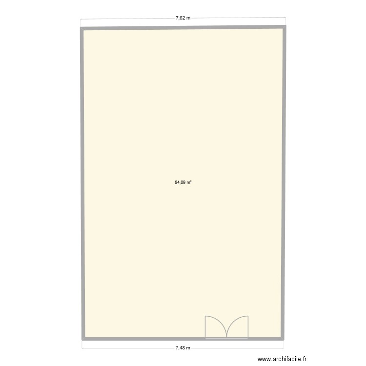 cisse elhadj. Plan de 1 pièce et 84 m2