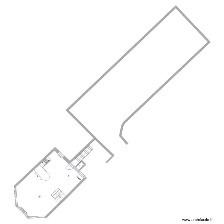 rez de chauss&eacute; maison. Plan de 