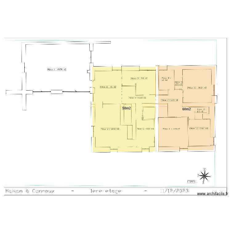 Connaux 1er. Plan de 0 pièce et 0 m2