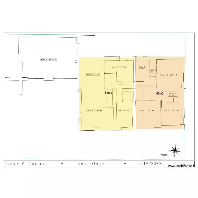 Connaux 1er. Plan de 