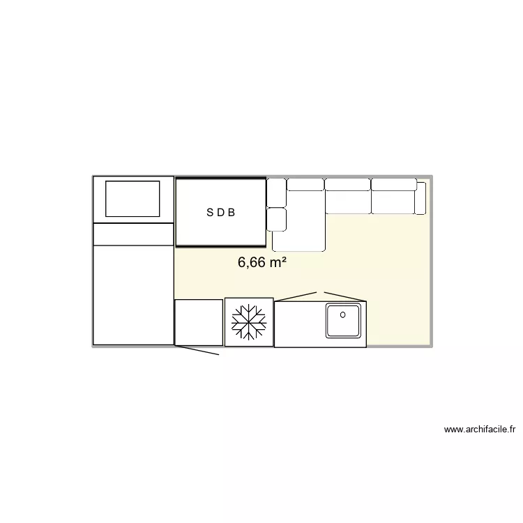 Fourgon habitable. Plan de 