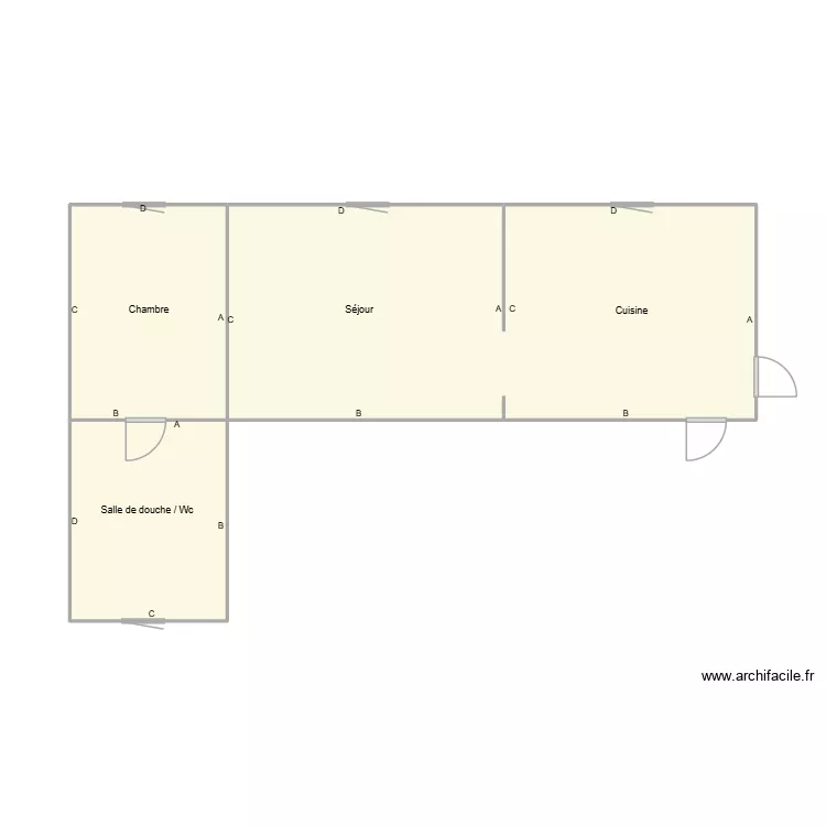 761300666. Plan de 3 Pièces et 36 m² 761300666. Plan de 3 Pièces et 36 m²