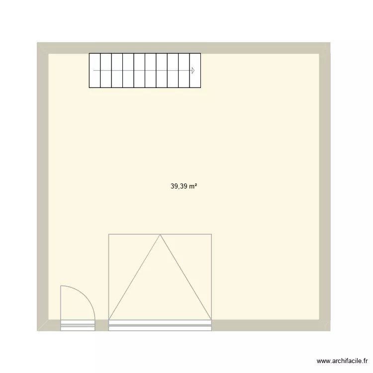 garage. Plan de 3  et 81 m²