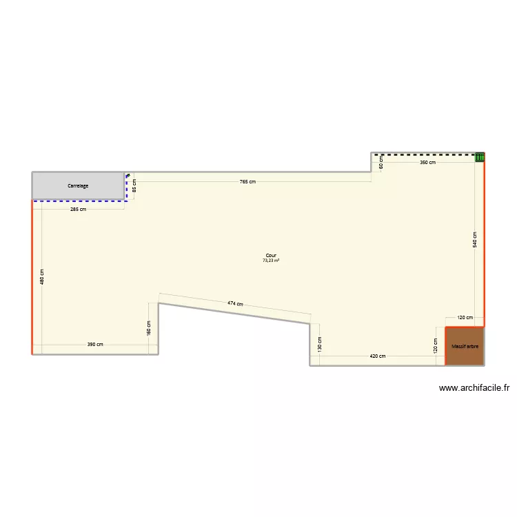 Th&eacute;bault - Cour. Plan de 