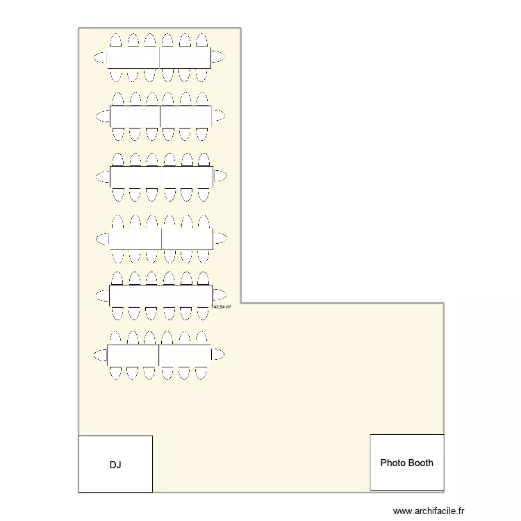 plan mariage 3. Plan de 1  et 143 m²