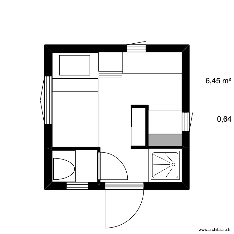 3x3 Cabane. Plan de 0 pièce et 0 m2