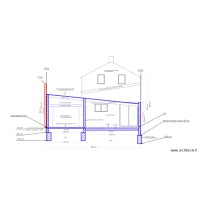 plan de coupe du terrain avec projet d'extension 2