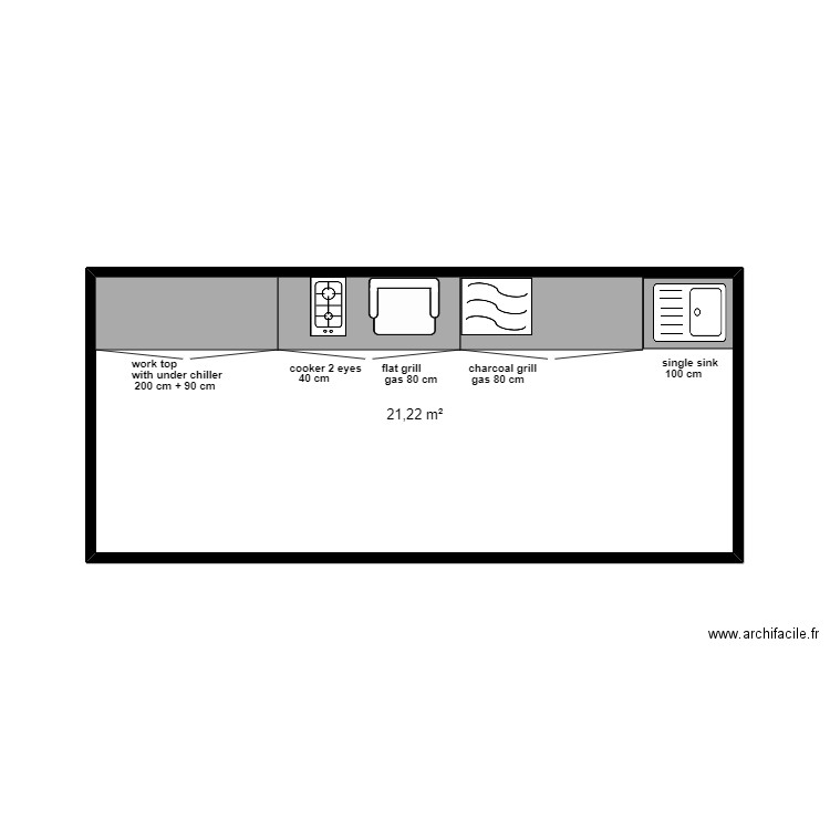 Mr. Naser . Plan de 1 pièce et 21 m2