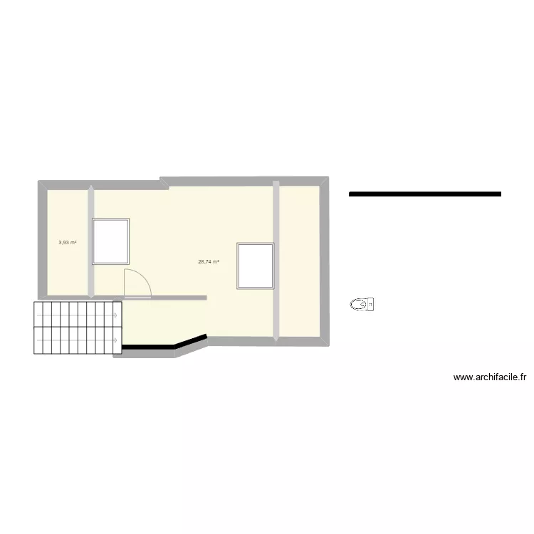 plan maison grenier. Plan de 