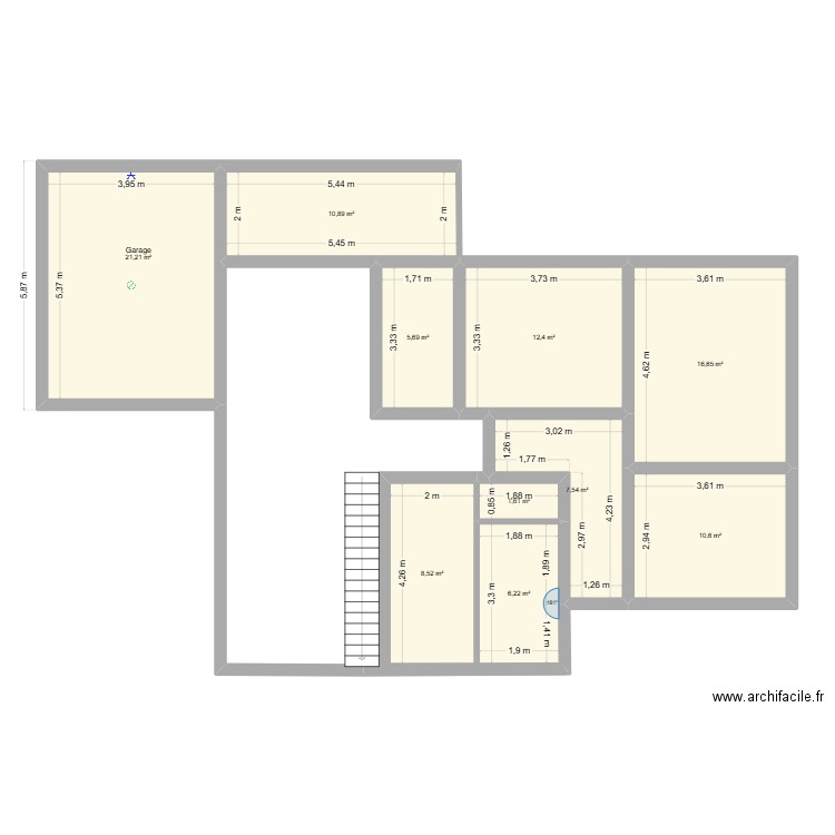 ESSAI CASTRES RDC. Plan de 10 pièces et 101 m2