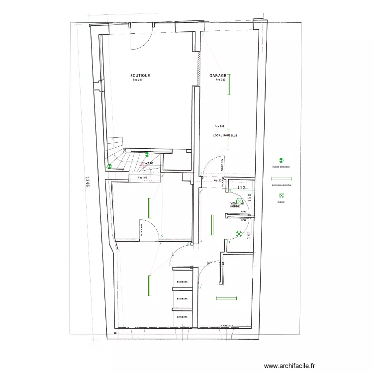 maine ecl sous sol. Plan de 