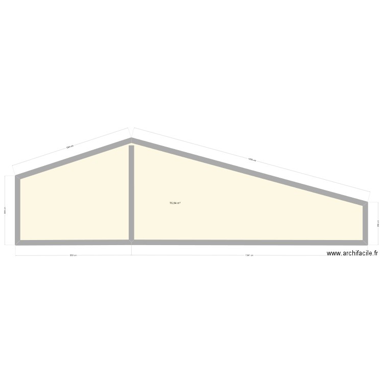 Maison 13.03.2024. Plan de 1 pièce et 77 m2