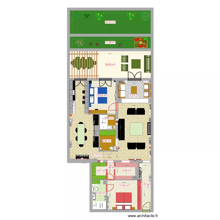 131 POMPE 36. Plan de 15  et 165 m²