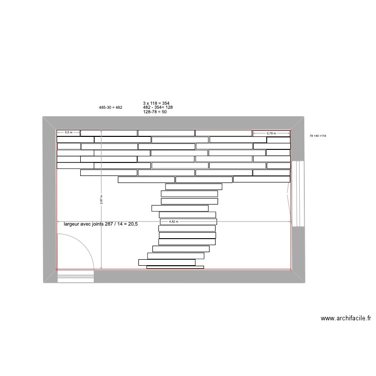 Parquet la turballe. Plan de 1 pièce et 14 m2