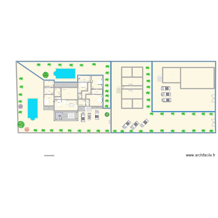 IBOURASSEN 4. Plan de 26 pièces et 2647 m2