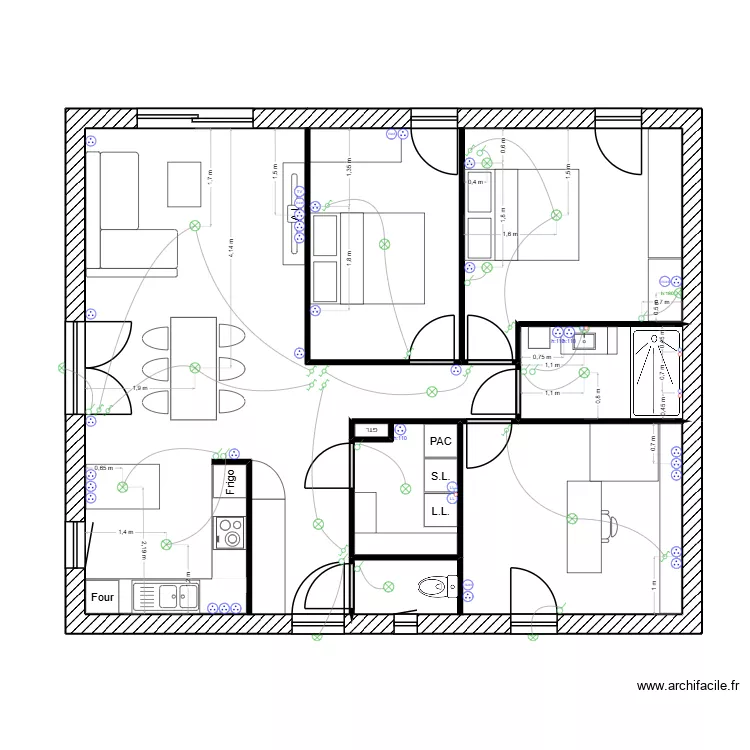 Plan Elec. Plan de 8 et 84 m² Plan Elec. Plan de 8 et 84 m²