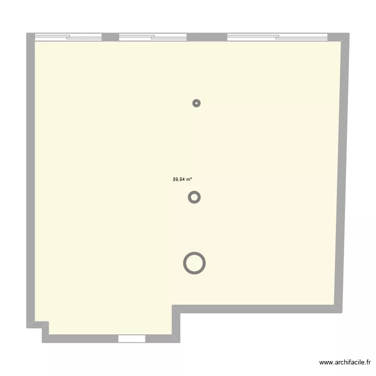 RDC. Plan de 1 Pièce et 90 m² RDC. Plan de 1 Pièce et 90 m²