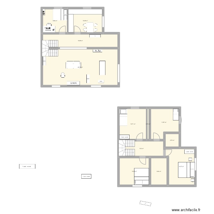 Lyon. Plan de 12 pièces et 150 m2