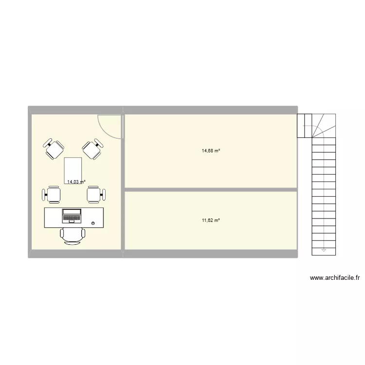 MEZANINE. Plan de 3  et 40 m²