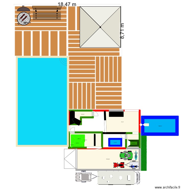 Chambre de rêve. Plan de 11 pièces et 96 m2