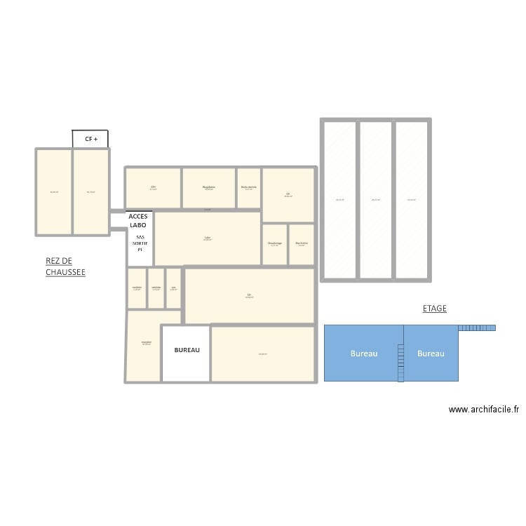 Albacore. Plan de 19 pièces et 305 m2