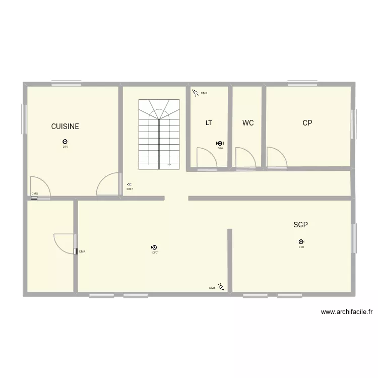 PLAN R+1 Antsohihy. Plan de 5  et 102 m²